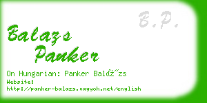 balazs panker business card